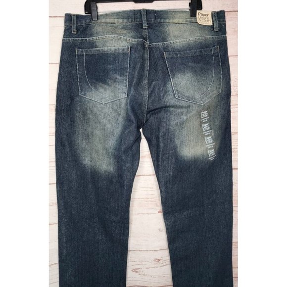 Rare Paper Denim & Cloth 38/30 Cotton/Poly Distressed Men July 2011 Jeans - Picture 6 of 11